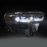 AlphaRex 25-26 Dodge Ram 1500 Luxx LED Proj Headlights -Alpha Black w/Activ Lit/Seq Signal/Switchbk