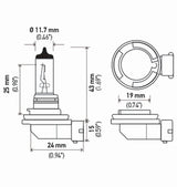 Hella H11 12V 55W PGJ19-2 HP2.0 Performance Halogen Bulb - Pair