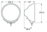 Hella Rallye 4000 series BlackEuro Beam 12V Halogen Lamp with Position Lamp