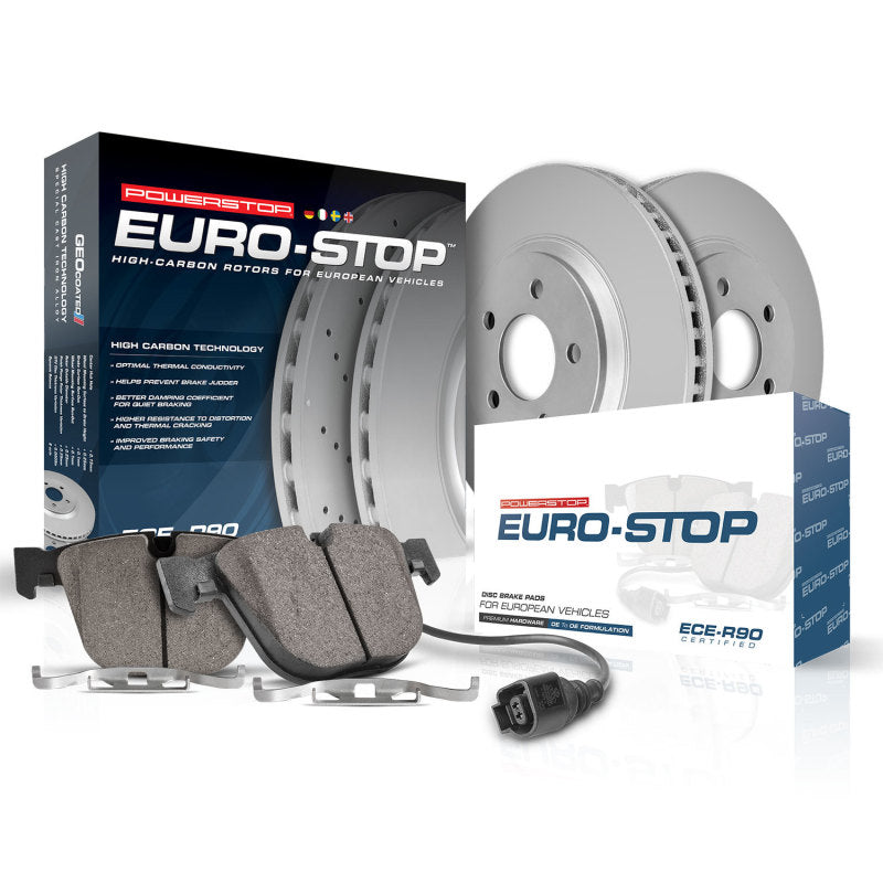 Power Stop 02-05 Audi A4 Front Euro-Stop Brake Kit