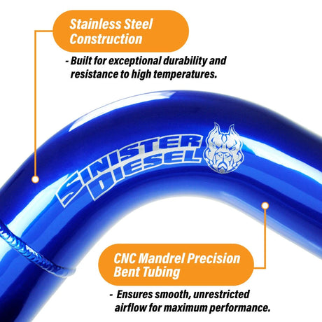 Sinister Diesel Charge Pipe Kit w/ Intake Elbow for 1999.5-2003 Ford Powerstroke 7.3L