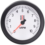 Autometer Stack Sport 88mm 0-10K RPM Tachometer - White