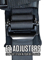 PRP 5.2 Cam-Lock Harness w/ Ratchet Lap Belt - Black