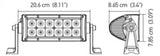 Hella Value Fit Sport 8in Light - 36W Dual Row Flood Beam - LED