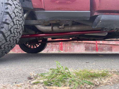 Wehrli 99-10 Ford / 94-22 RAM Univ RCLB/CCSB/ECSB 60in. Traction Bar Kit - WCFab Red