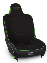 PRP Premier High Back Suspension Seat- Black/Green Tweed