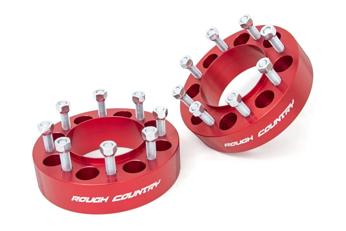 2 Inch Wheel Spacers | 8x170 | Red | Ford F-250/F-350 Super Duty 4WD (03-26)