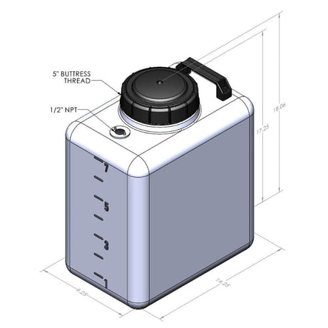 7 Gallon RV Portable Galley Grey Water Tank