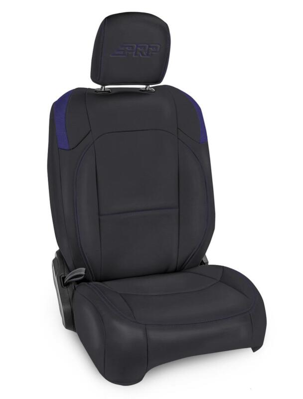 PRP Jeep Wrangler JL Front Seat Covers Jeep Gladiator JT- with Molle Back (Pair) - Black/Purple