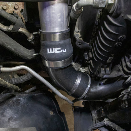 Wehrli 06-10 GM LBZ/LMM Duramax Passenger Side Intercooler Outlet Elbow Kit - Bengal Silver