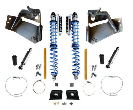 EVO MFG 2020-2024 Jeep Gladiator JT 14" Inch Travel EVO SPEC KING REAR FABRICATION Shock Tower 2.5" or 3.0" COILOVER BLACK