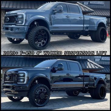 2023+ FORD F-450/550 4" WICKED SUSPENSION LIFT W/ Weight Scale + Coil Spring Upgrade