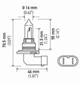 Hella Bulb 9005/Hb3 12V 65W P20D T4 Sb