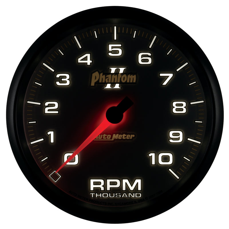 Autometer Phantom II 5in Electrical 10K RPM In-Dash Tachometer