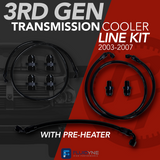 FLUIDYNE 3RD GEN COOLER LINE KIT - WITH PRE-HEATER (03-07 48RE)