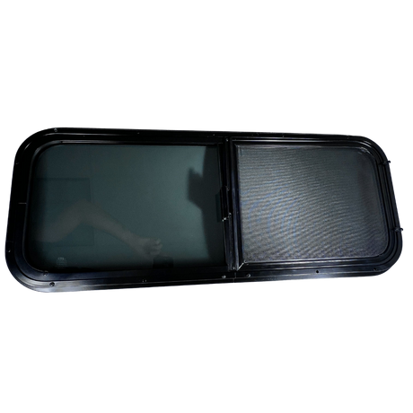 CRL Glass Slider Window w/ Clamp Ring (Driver Side) for Sprinter Van Wideout