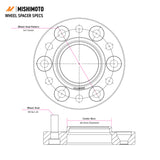 Mishimoto Wheel Spacers - 5x120 - 72.6 - 15 - M14 - Black