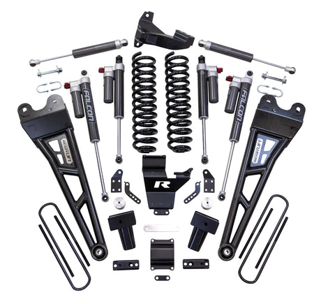 ReadyLIFT 43-27440 - 2017-2022 Ford F250/F350 Diesel  4'' Coil Spring Lift Kit with Falcon 3.3 Front/Rear Shocks, Radius Arms, Dual Steering Stabilizer, and Front Track Bar Bracket
