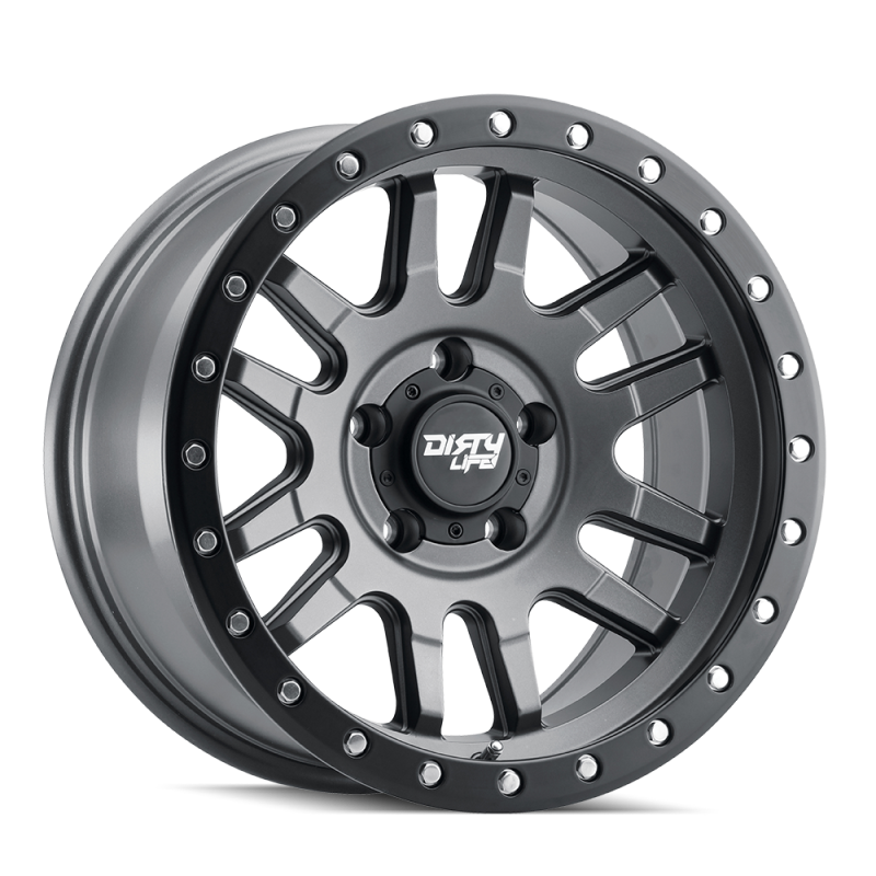 Dirty Life 9309 Canyon Pro 17x9/5x139.7 BP/0mm Offset/108.1mm Hub Satin Graphite Wheel - Beadlock