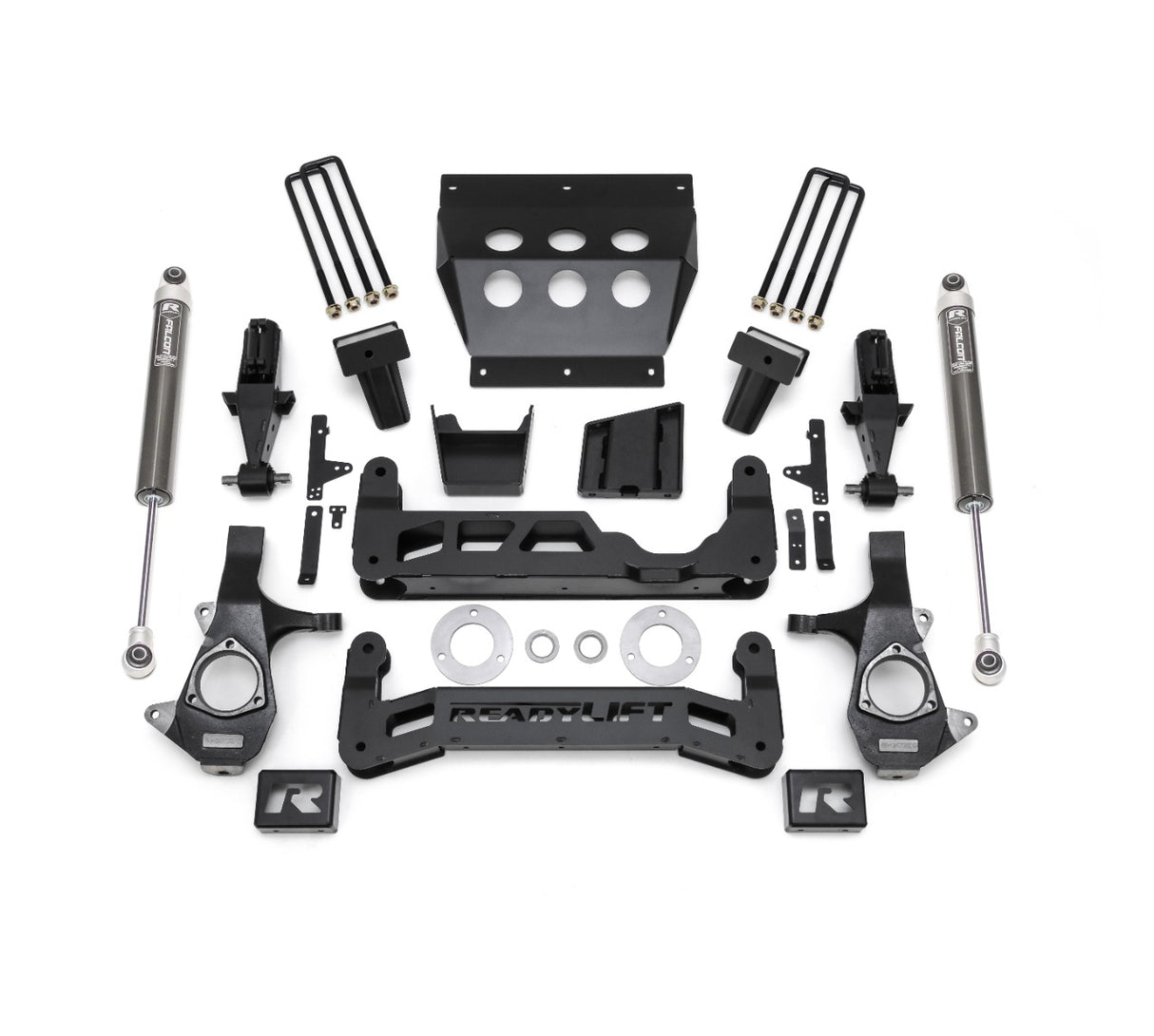 ReadyLIFT 44-34700 - 2014-2016.5 CHEVROLET/GMC 1500 7'' Big Lift Kit for Aluminum OE Upper Control Arms with Falcon 1.1 Monotube Shocks