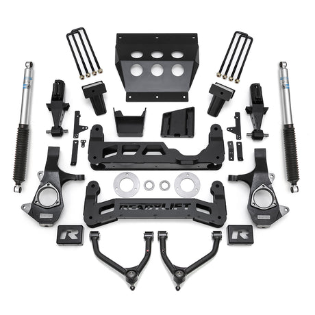 ReadyLIFT 44-3472 - 2014-2018 Chevrolet/GMC 1500 7'' Big Lift Kit with Upper Control Arms for Stamped Steel OE Upper Control Arms with Bilstein Shocks