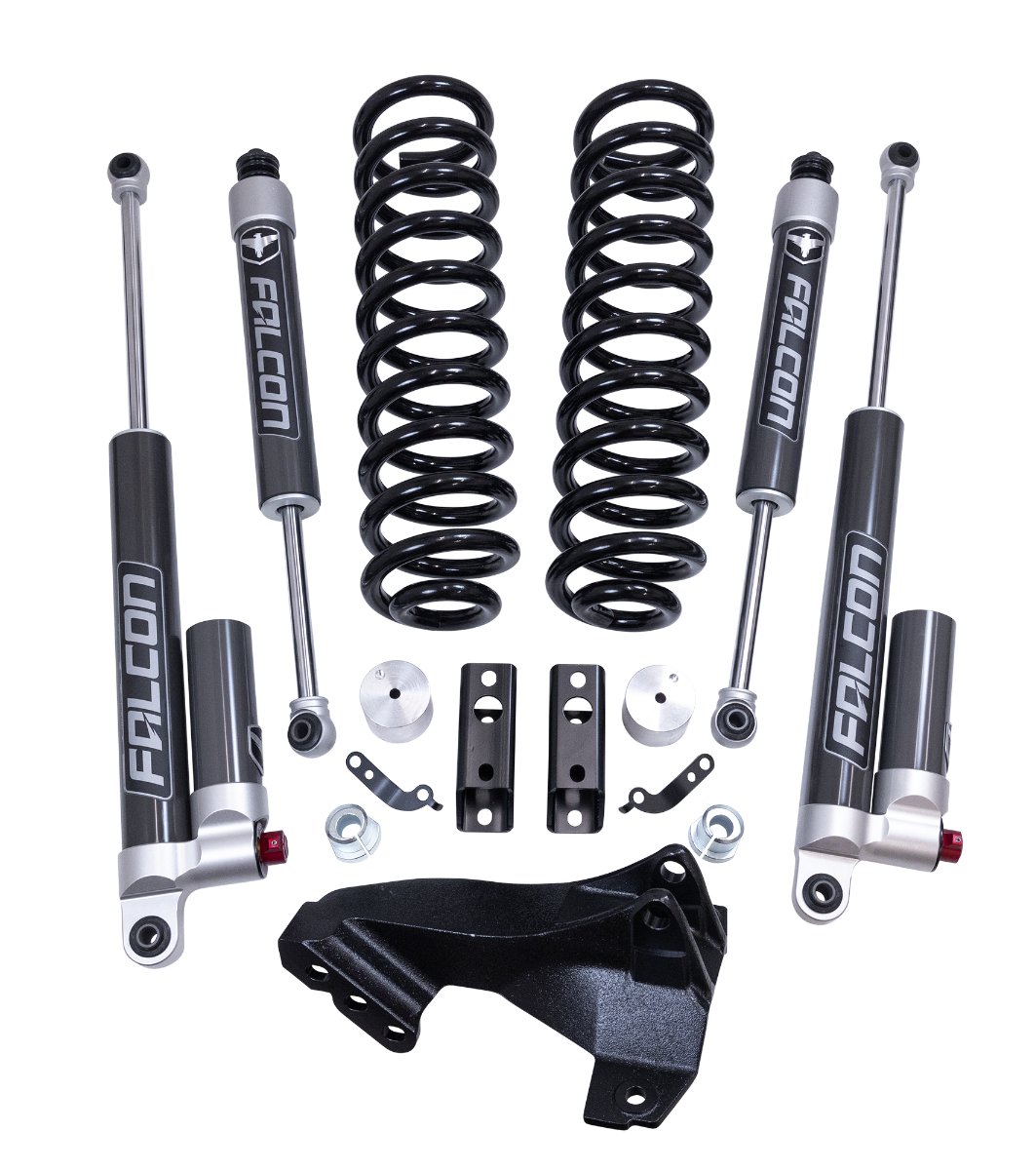 ReadyLIFT 46-20254 - 2020-2026 Ford F250/F350/F450 Diesel  2.5'' Coil Spring Front Lift Kit with Falcon 2.1 Monotube Front and Rear Shocks and Front Track Bar Bracket