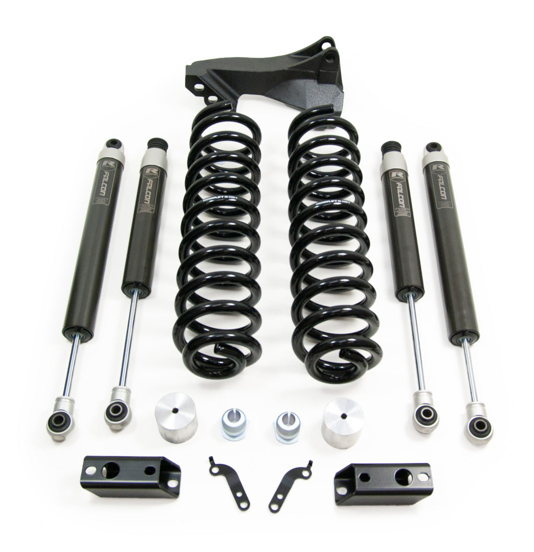 ReadyLIFT 46-27240 - 2017-2019 Ford F250/F350 Diesel  2.5'' Coil Spring Front Lift Kit with Falcon 1.1 Monotube Front and Rear Shocks and Front Track Bar Bracket