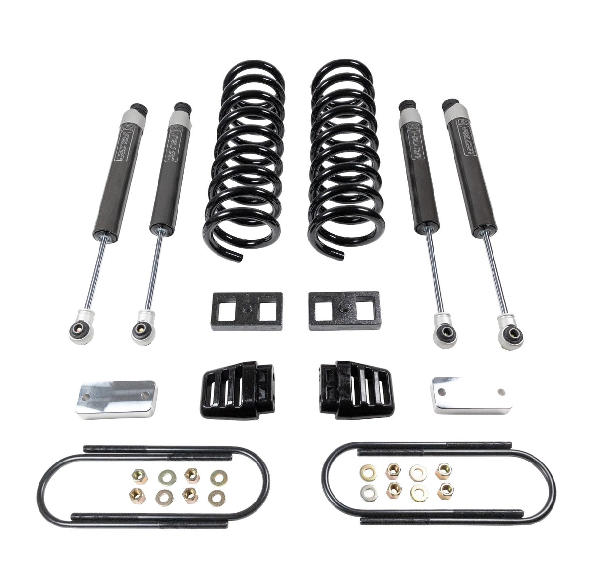 ReadyLIFT 49-19330 - 2019-2024 Dodge/Ram 3500 3'' coil lift kit - front coils and rear blocks, radius arm drop brackets, Falcon shocks