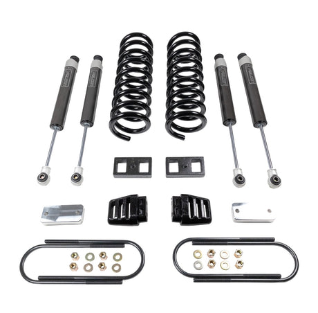 ReadyLIFT 49-19330 - 2019-2024 Dodge/Ram 3500 3'' coil lift kit - front coils and rear blocks, radius arm drop brackets, Falcon shocks