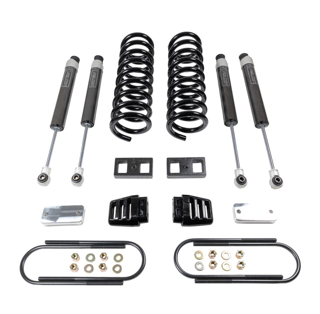 ReadyLIFT 49-19330 - 2019-2024 Dodge/Ram 3500 3'' coil lift kit - front coils and rear blocks, radius arm drop brackets, Falcon shocks