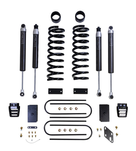 ReadyLIFT 49-19332 - 2019-2024 Dodge/Ram 3500 Dually 3'' coil lift kit - front coils and rear blocks, radius arm drop brackets, Falcon shocks