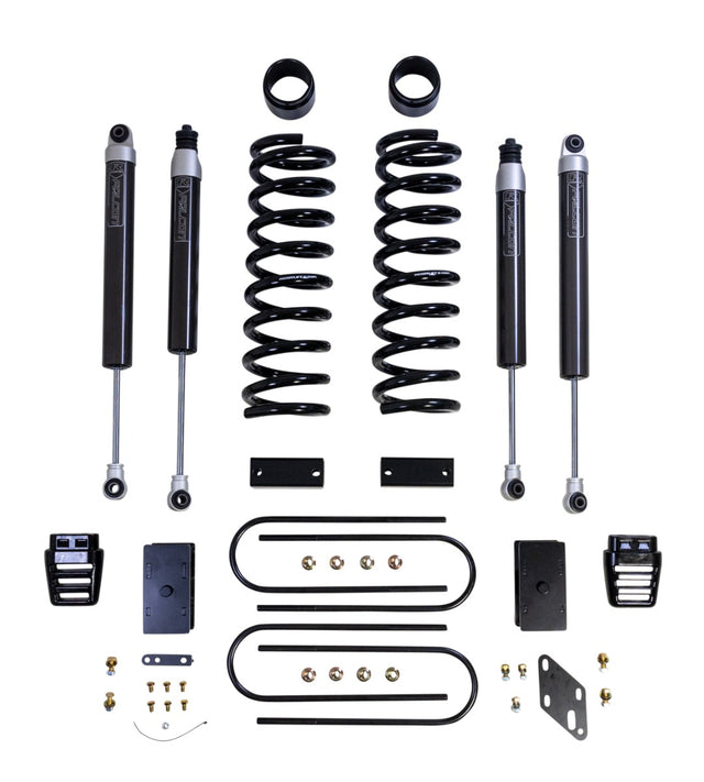 ReadyLIFT 49-19332 - 2019-2024 Dodge/Ram 3500 Dually 3'' coil lift kit - front coils and rear blocks, radius arm drop brackets, Falcon shocks