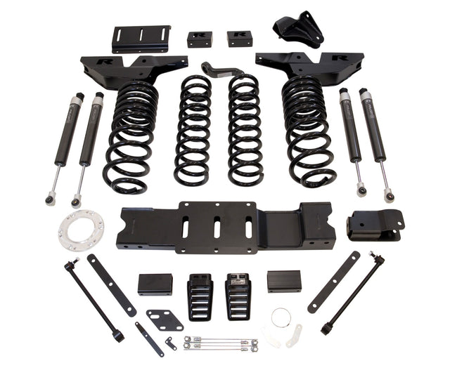 ReadyLIFT 49-19420 - 2019-2024 Dodge/Ram 2500 4.5'' coil lift kit - front and rear track bar brackets, front and rear coil springs w/ Falcon shocks