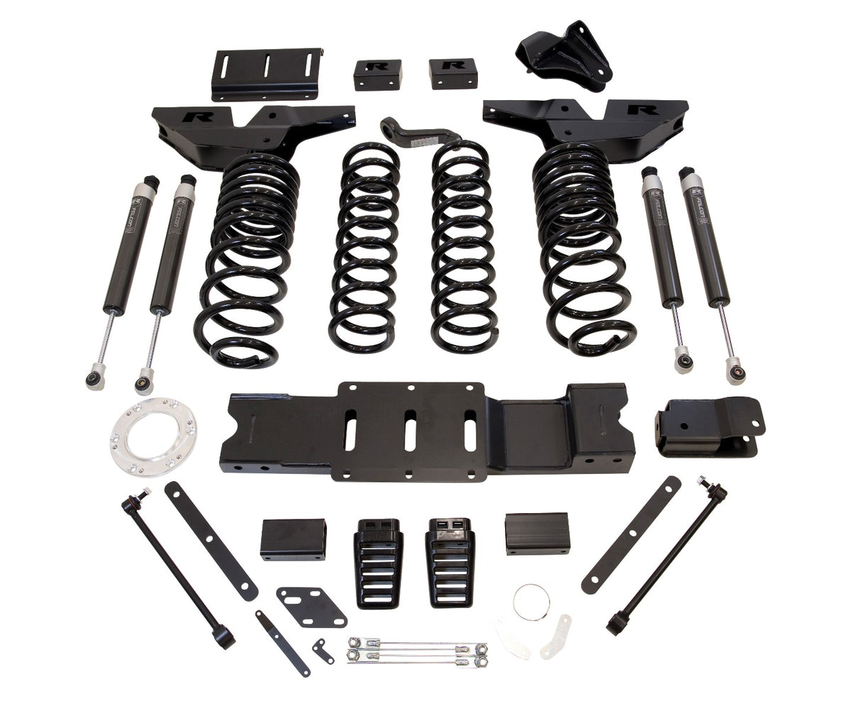 ReadyLIFT 49-19610 - 2019-2024 Dodge/Ram 2500 6'' Lift Kit with Falcon Shocks with Ring and Crossmember Standard Output Diesel Motor
