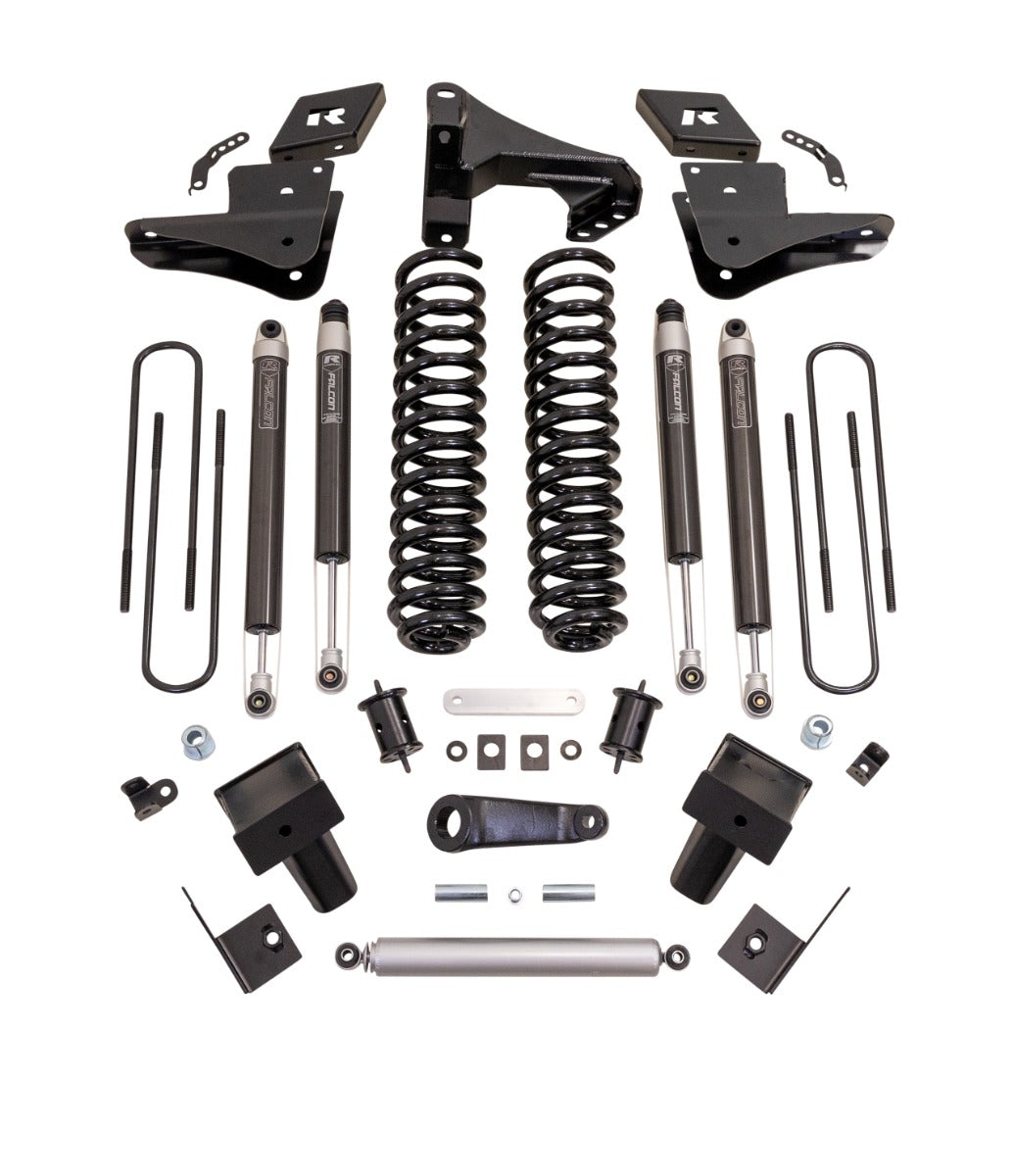 ReadyLIFT 49-23620 - 2023-2026 Ford F250/F350 Diesel  6'' Coil Spring Lift Kit with Falcon 1.1 Monotube Front/Rear Shocks, Radius Drops, and Front Track Bar Bracket