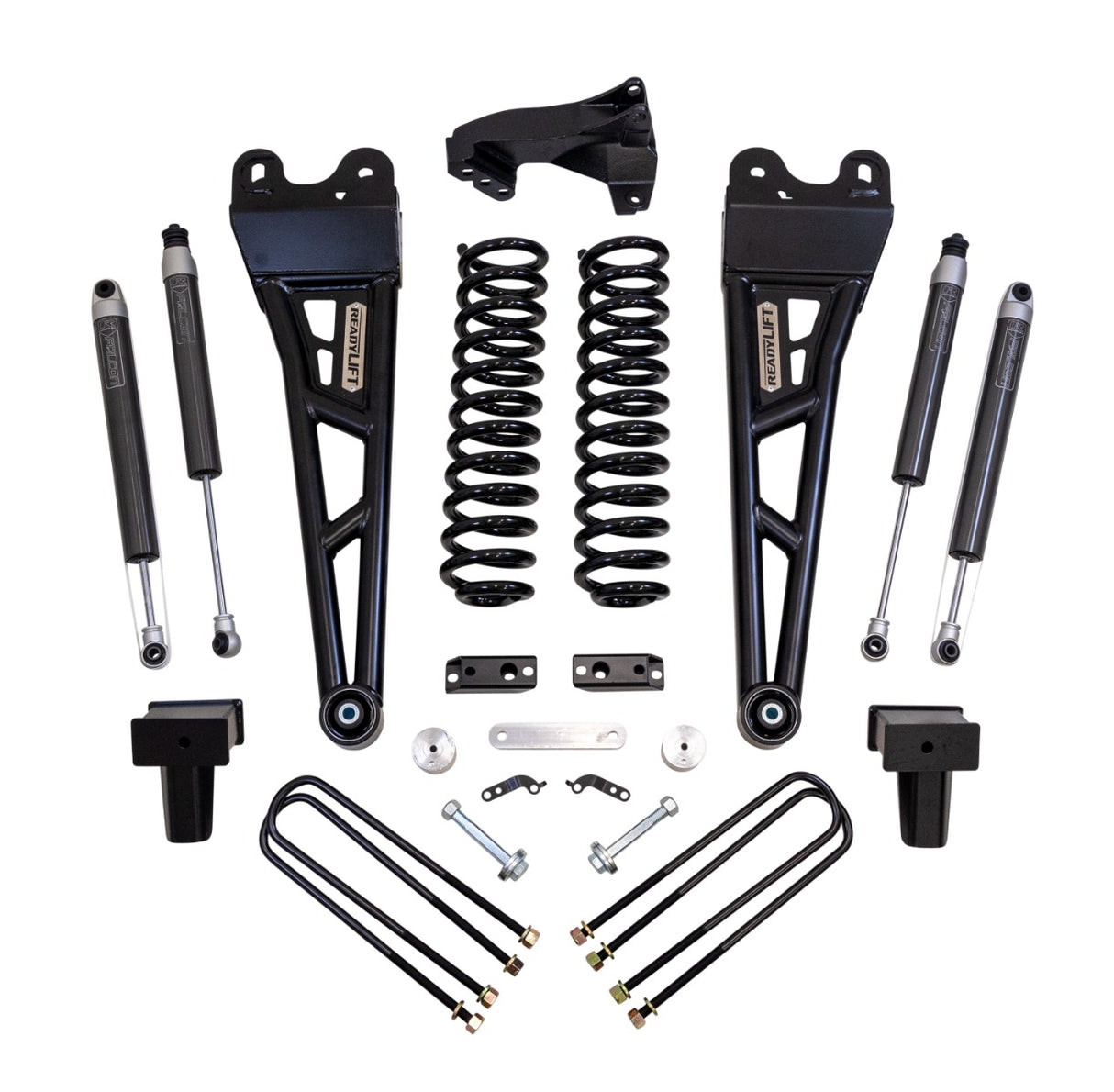 ReadyLIFT 49-27421 - 2017-2022 Ford F250/F350 Diesel  4'' Coil Spring Lift Kit with Falcon 1.1 Monotube Front/Rear Shocks and Front Track Bar Bracket with Radius Arms