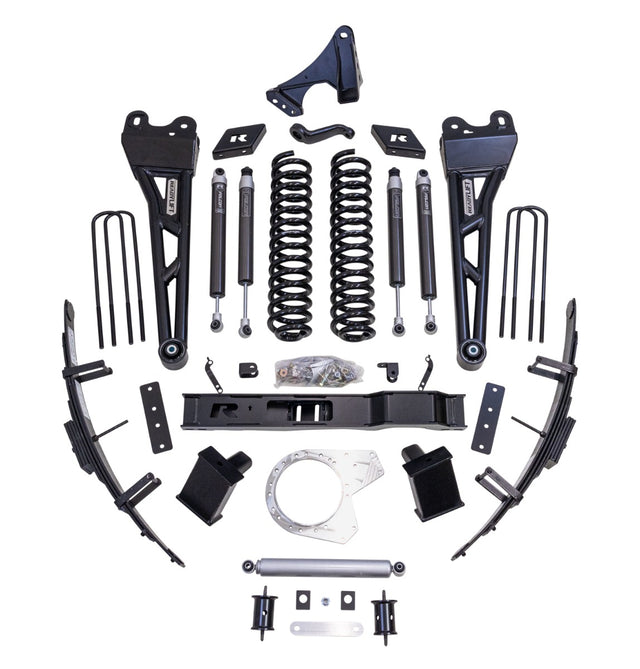 ReadyLIFT 49-27851 - 2017-2022 Ford F250/F350 Diesel  8.5'' Lift Kit with Falcon Shocks, Dual Steering Stabilizer, and Tubular Radius Arms