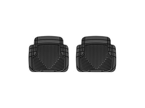 A pair of black rubber floor mats designed for a BMW M3 convertible.