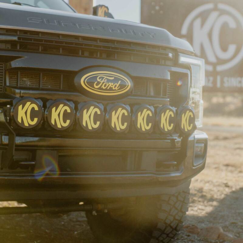 KC HiLiTES 2017+ Ford Super Duty Gravity LED Pro6 7-Light Bar Kit - Front Bumper