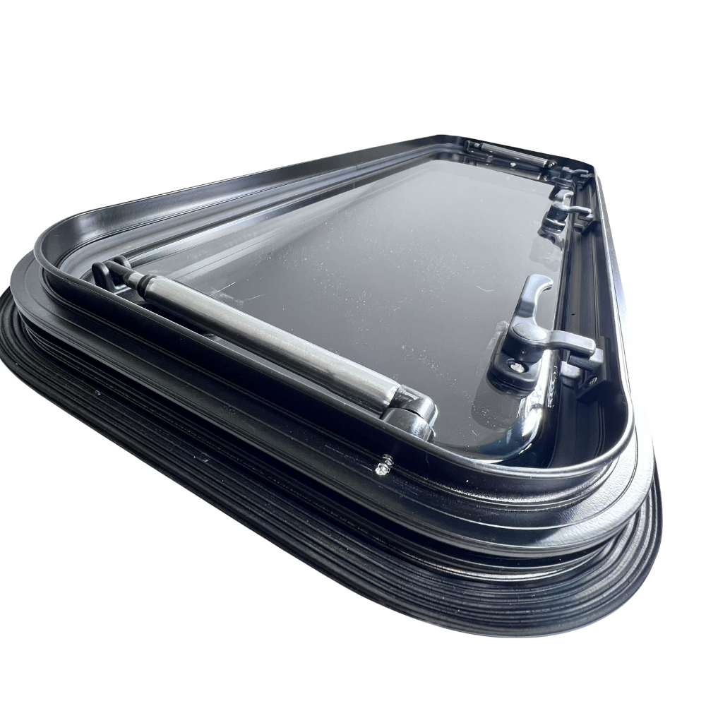 CRL Glass Awning Window w/ Clamp Ring (Driver Side) for Sprinter Van Wideout