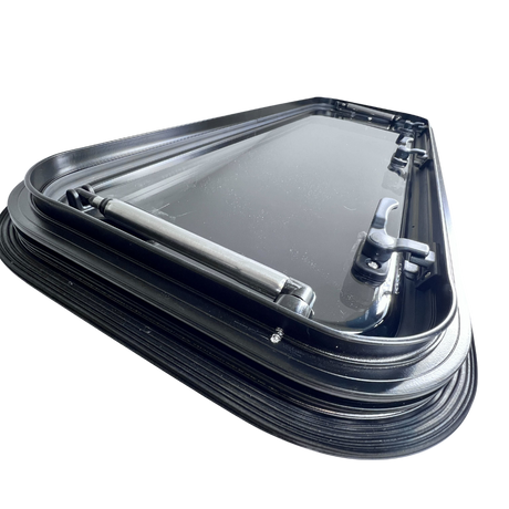 CRL Glass Awning Window w/ Clamp Ring (Driver Side) for Sprinter Van Wideout