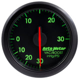 Autometer Airdrive 2-1/6in Boost/Vac Gauge 30in HG/30 PSI - Black