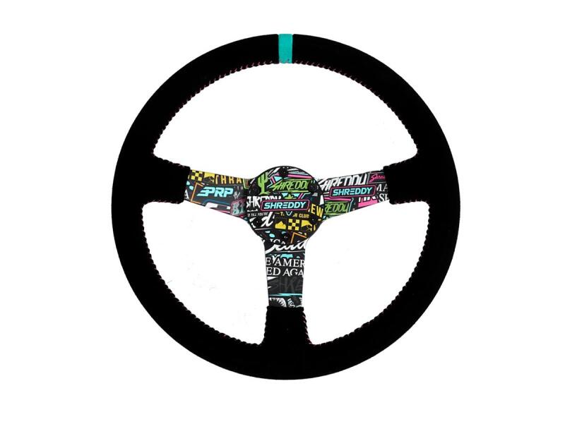 PRP Comp R Leather Steering Wheel - Blue