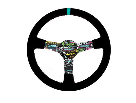 PRP Comp R Leather Steering Wheel - Blue
