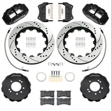 Wilwood 99-02 Nissan Skyline Superlite 6R Front BBK w/ 14.00in D/S Rotors & Flexlines - Black