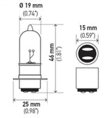 Hella Bulb 3625 6V 25/25W Px15D T6