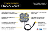 Diode Dynamics Stage Series SXS Rock Light Installer Kit - White Diffused M8 (8-pack)