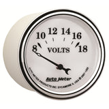 AutoMeter Gauge Voltmeter 2-1/16in. 18V Elec Old Tyme White II