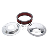 Edelbrock Air Cleaner Pro-Flo Series Round 14 In Diameter Cloth Element 3/8In Dropped Base Chrome