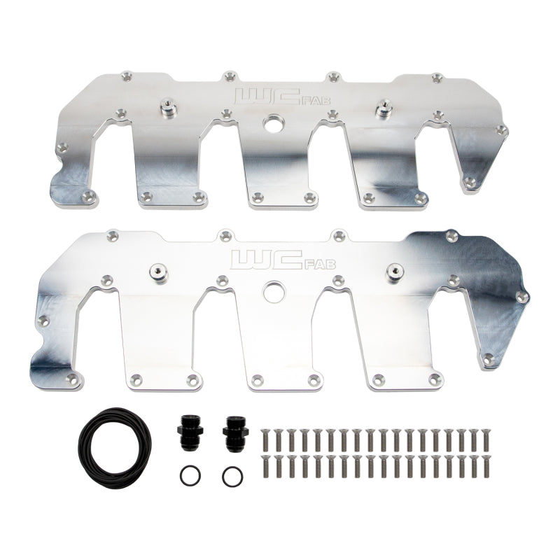 Wehrli 11-16 Chevrolet 6.6L Duramax LML Billet Upper Valve Cover Set - Raw Aluminum